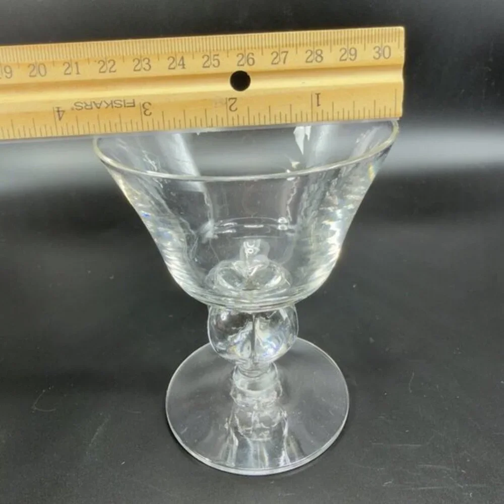 Vintage‎ Seneca Ingrid Clear Elegant 4.5inch Goblets Footed Cups Glasses Set 2